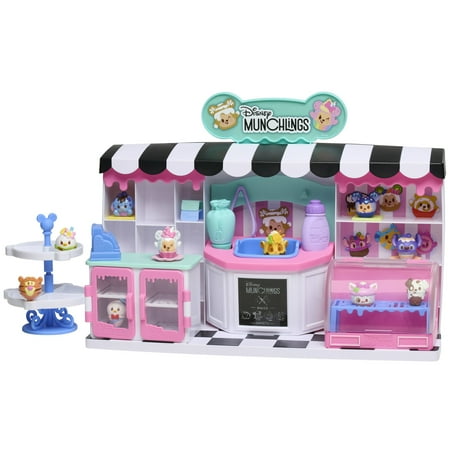 Disney Munchlings Mini Munch Bakery, 25-piece Color Change Figure Playset Baby and Toddler Toys