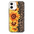 thumbnail image 1 of MUNDAZE Apple iPhone 11 Shockproof Clear Hybrid Protective Phone Case Yellow Summer Sunflowers Brown Leopard Honeycomb Cover, 1 of 5