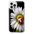 thumbnail image 1 of MUNDAZE Apple iPhone 12 Pro Max Cute White Daisy Red Ladybug Double Layer Phone Case Cover, 1 of 5