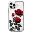 thumbnail image 1 of MUNDAZE Apple iPhone 12 Pro Max White Marble Red Roses Double Layer Phone Case Cover, 1 of 5