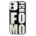thumbnail image 1 of MUNDAZE Apple iPhone 12 Shockproof Clear Hybrid Protective Phone Case Black Clear Funny Text Quote Fckfomo Cover, 1 of 5