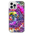 thumbnail image 1 of MUNDAZE Apple iPhone 13 Pro Max Shockproof Clear Hybrid Protective Phone Case Vibrant Pink Purple Tie Dye Summer Leopard Swirl Rainbow Cover, 1 of 5