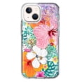 thumbnail image 1 of MUNDAZE Apple iPhone 13 Shockproof Clear Hybrid Protective Phone Case Hawaiian Vibes Hibiscus Flowers Monstera Summer Cover, 1 of 5