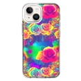 thumbnail image 1 of MUNDAZE Apple iPhone 14 Hippie Tie Dye Colorful Roses Double Layer Phone Case Cover, 1 of 5