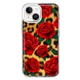 thumbnail image 1 of MUNDAZE Apple iPhone 14 Plus Leopard Red Roses Double Layer Phone Case Cover, 1 of 5