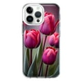 thumbnail image 1 of MUNDAZE Apple iPhone 14 Pro Max Pink Tulip Flowers Floral Shockproof Clear Hybrid Protective Phone Case Cover, 1 of 5