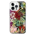 thumbnail image 1 of MUNDAZE Apple iPhone 14 Pro Max Shockproof Clear Hybrid Protective Phone Case Leopard Tropical Vacation Beach Flowers Cover, 1 of 1