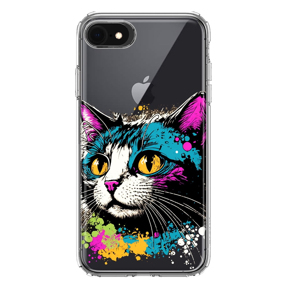 MUNDAZE Apple iPhone 6/7/8/SE 2020/SE 3 2022 Cool Cat Oil Paint 