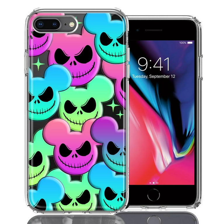 MUNDAZE Apple iPhone 7/8 Plus Bright Rainbow Nightmare Skulls