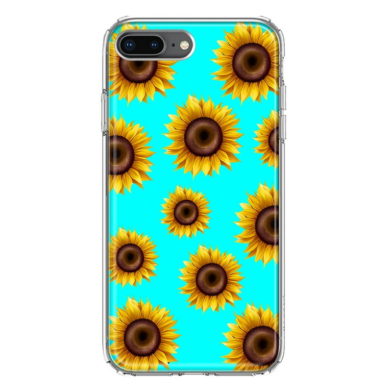 MUNDAZE Apple iPhone 7/8 Plus Yellow Sunflowers Polkadot on