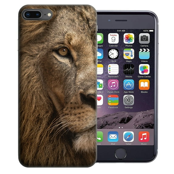 MUNDAZE Apple iPhone 7 Plus 8 Plus Design Case - Lion Face Design Phone Cover
