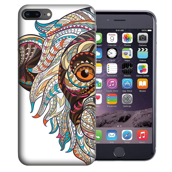 MUNDAZE Apple iPhone 7 Plus 8 Plus Design Case - Mosaic Monkey Face Design Phone Cover