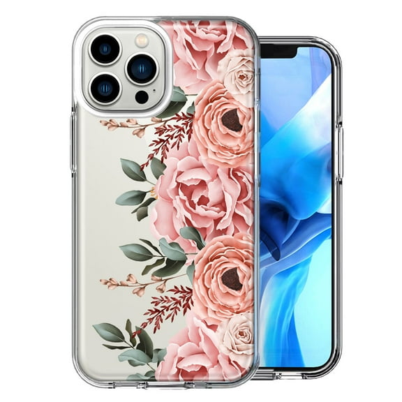 MUNDAZE Case For Apple iPhone 11 Pro Blush Pink Peach Spring Flowers Peony Rose Phone Cover