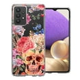 thumbnail image 1 of MUNDAZE Case For Samsung Galaxy A32 Indie Spring Peace Skull Feathers Floral Butterfly Flowers Phone Cover, 1 of 3