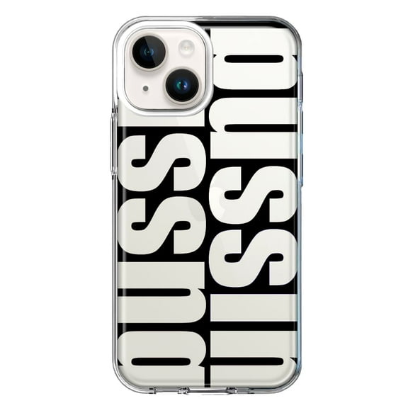 MUNDAZE Case for Apple iPhone 15 Hybrid Shockproof Slim Hard Soft TPU Shell Heavy Duty Protective Phone Cover - Black Clear Funny Text Quote Bussin