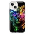 thumbnail image 1 of MUNDAZE Case for Apple iPhone 15 Plus Hybrid Shockproof Slim Hard Soft TPU Shell Heavy Duty Protective Phone Cover - Neon Rainbow Swag Tiger, 1 of 4