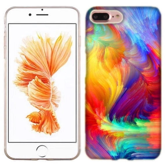 MUNDAZE Feather Paint Case Cover For Apple iPhone 7 8 PLUS