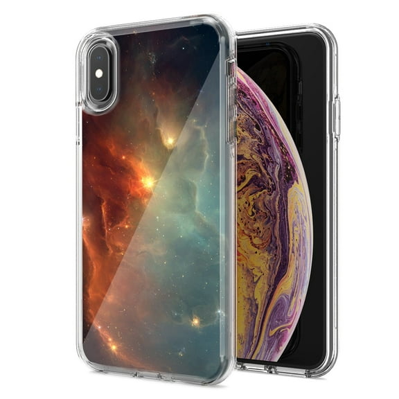 MUNDAZE For Apple Iphone Xr Nebula Design Double Layer Phone Case Cover