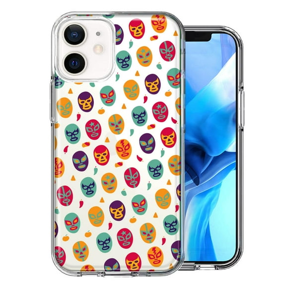 MUNDAZE For Apple iPhone 11 Lucha Libre Masks Design Double Layer Phone Case Cover