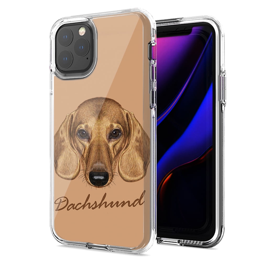MUNDAZE For Apple iPhone 11 Pro Dachshund Design Double Layer