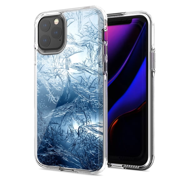 MUNDAZE For Apple iPhone 11 Pro Max Blue Ice Design Double Layer Phone Case
