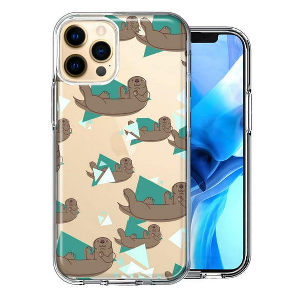 MUNDAZE For Apple iPhone 11 Pro Max Cute Otter Design Double Layer Phone Case Cover