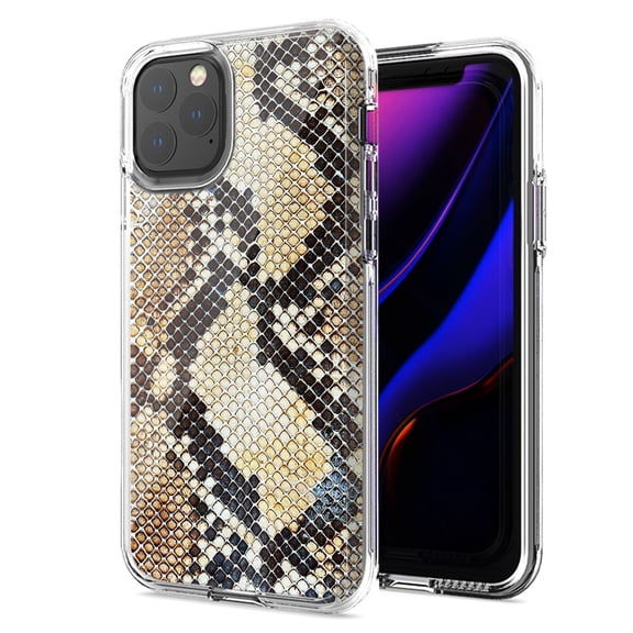 MUNDAZE For Apple iPhone 11 Snake Skin Design Double Layer Phone Case Cover