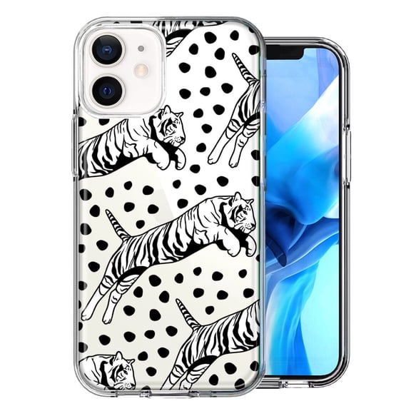 MUNDAZE For Apple iPhone 11 Tiger Polkadots Design Double Layer Phone Case Cover