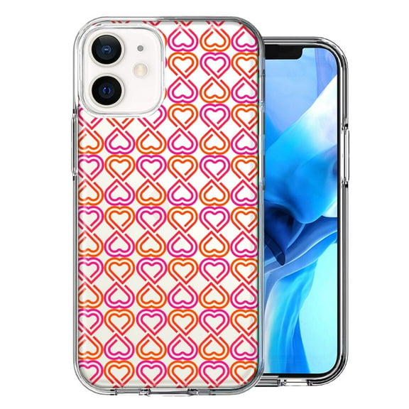 MUNDAZE For Apple iPhone 12 Infinity Hearts Design Double Layer Phone Case Cover