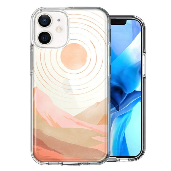 MUNDAZE For Apple iPhone 12 Mini Desert Mountains Design Double Layer Phone Case Cover