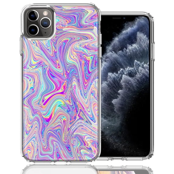 MUNDAZE For Apple iPhone 12 Pro Max Paint Swirl Design Double Layer Phone Case Cover