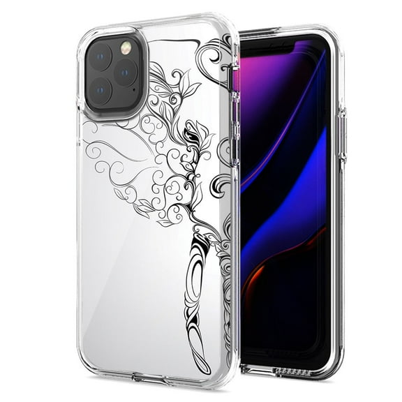 MUNDAZE For Apple iPhone 12/iPhone 12 Pro Abstract Elephant Design Double Layer Phone Case Cover