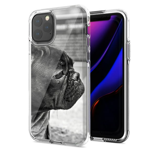 MUNDAZE For Apple iPhone 12/iPhone 12 Pro French Bulldog Design Double Layer Phone Case Cover