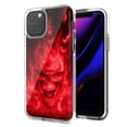 thumbnail image 1 of MUNDAZE For Apple iPhone 12/iPhone 12 Pro Red Flaming Skull Design Double Layer Phone Case Cover, 1 of 4