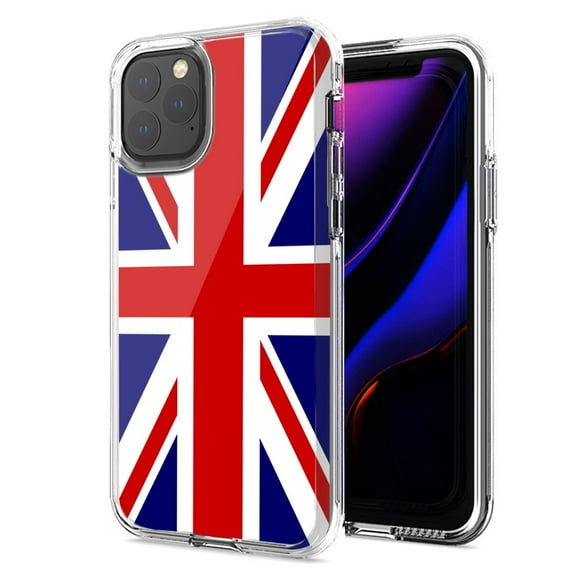 MUNDAZE For Apple iPhone 12/iPhone 12 Pro UK England British Flag Design Double Layer Phone Case Cover
