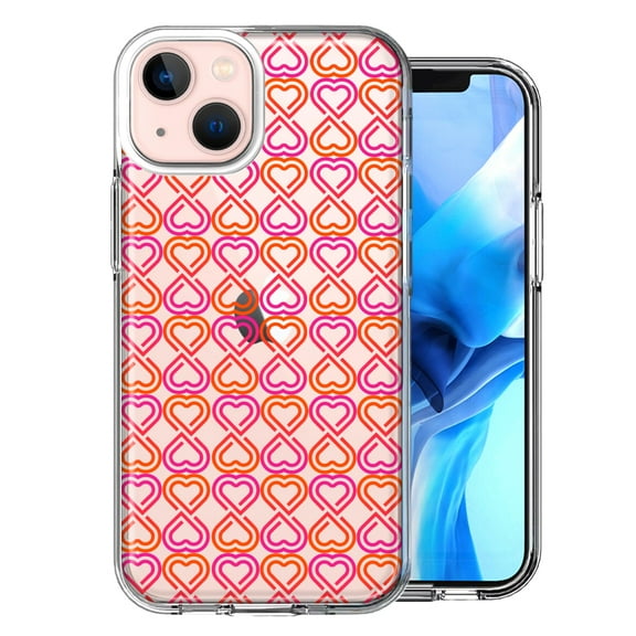 MUNDAZE For Apple iPhone 13 Mini Infinity Hearts Design Double Layer Phone Case Cover
