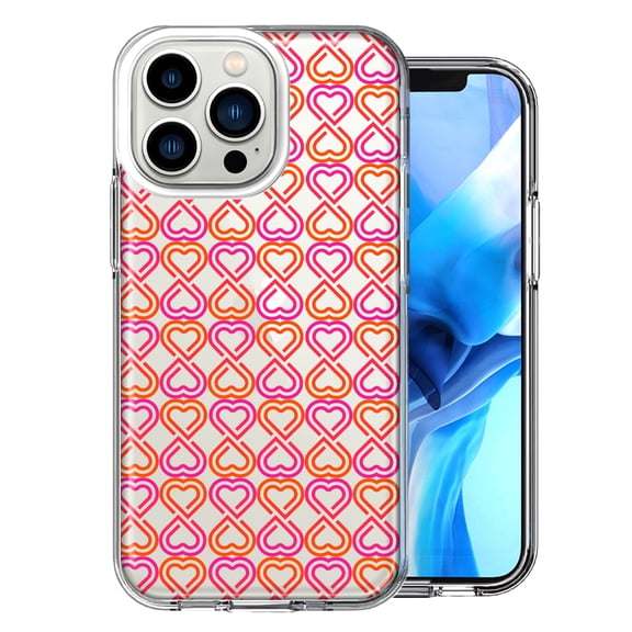 MUNDAZE For Apple iPhone 13 Pro Infinity Hearts Design Double Layer Phone Case Cover