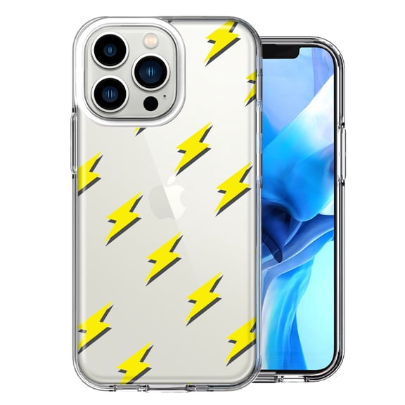 MUNDAZE For Apple iPhone 13 Pro Lighting Bolts Design Double Layer Phone Case Cover