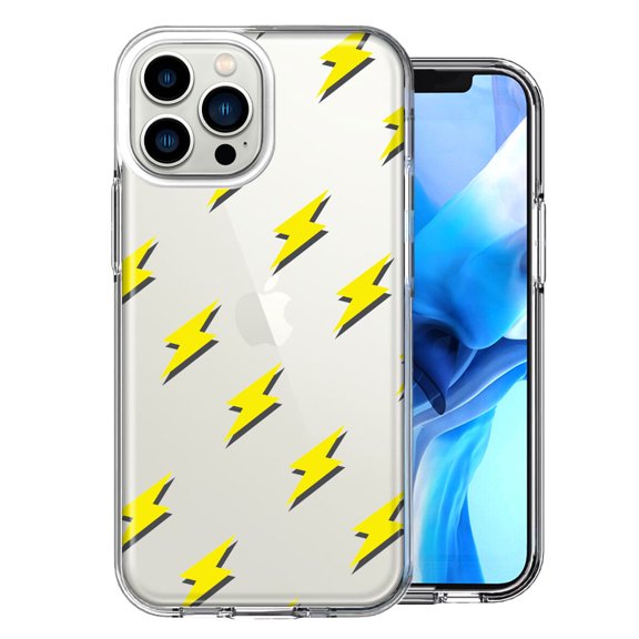 MUNDAZE For Apple iPhone 13 Pro Max Lighting Bolts Design Double Layer Phone Case Cover