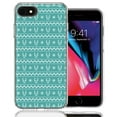 thumbnail image 1 of MUNDAZE For Apple iPhone 6/7/8/SE Teal Christmas Reindeer Pattern Design Double Layer Phone Case Cover, 1 of 3