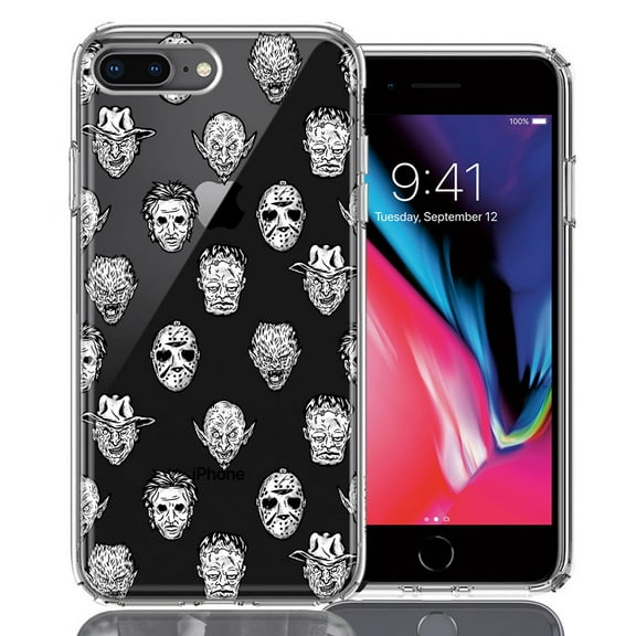 MUNDAZE For Apple iPhone 7/8 Plus Halloween Horror Villains Design Double Layer Phone Case Cover