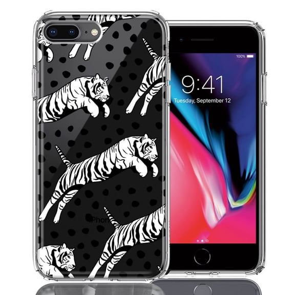 MUNDAZE For Apple iPhone 7/8 Plus Tiger Polkadots Design Double Layer Phone Case Cover
