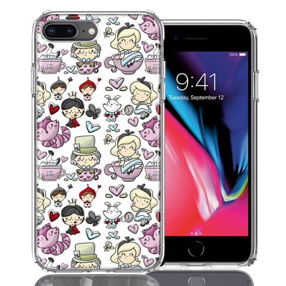 MUNDAZE For Apple iPhone 7/8 Plus Wonderland Design Double Layer Phone Case Cover