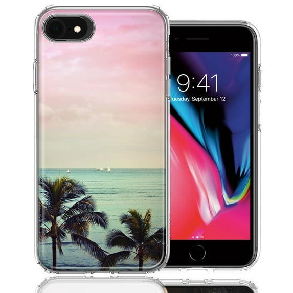 MUNDAZE For Apple iPhone 7/8/SE Vacation Dreaming Design Double Layer Phone Case Cover