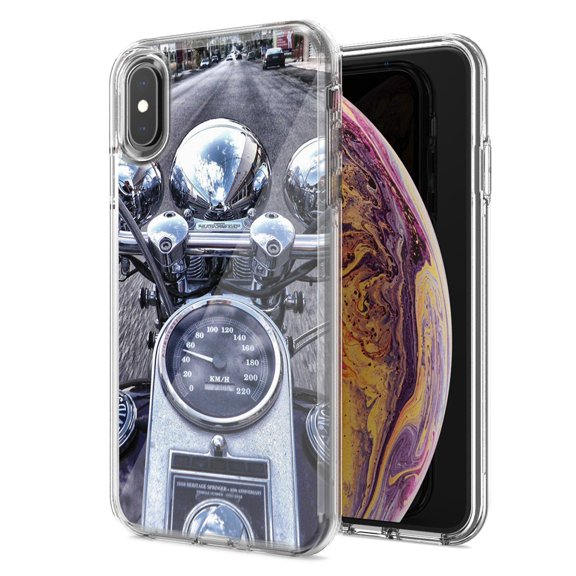 MUNDAZE For Apple iPhone XR Motorcycle Chopper Design Double Layer Phone Case Cover