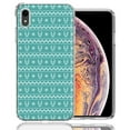 thumbnail image 1 of MUNDAZE For Apple iPhone XR Teal Christmas Reindeer Pattern Design Double Layer Phone Case Cover, 1 of 3
