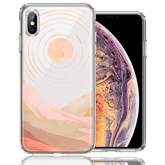 MUNDAZE For Apple iPhone XS Max Desert Mountains Design Double Layer Phone Case Cover