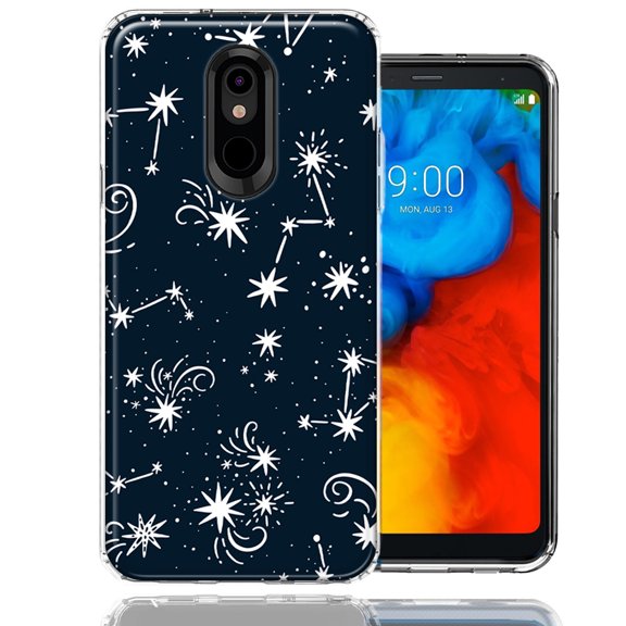 MUNDAZE For LG Aristo 2/3/Zone 4/Fortune 2/Risio 3/Tribute Dynasty/Empire Stargazing Design Double Layer Phone Case Cover