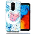 thumbnail image 1 of MUNDAZE For LG Aristo 4/Escape PLUS/Tribute Royal Pink Axolotl Moon Mable Design Double Layer Phone Case Cover, 1 of 2