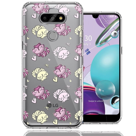 MUNDAZE For LG Aristo 5/K31/Fortune 3 Cheshire Cat Design Double Layer Phone Case Cover